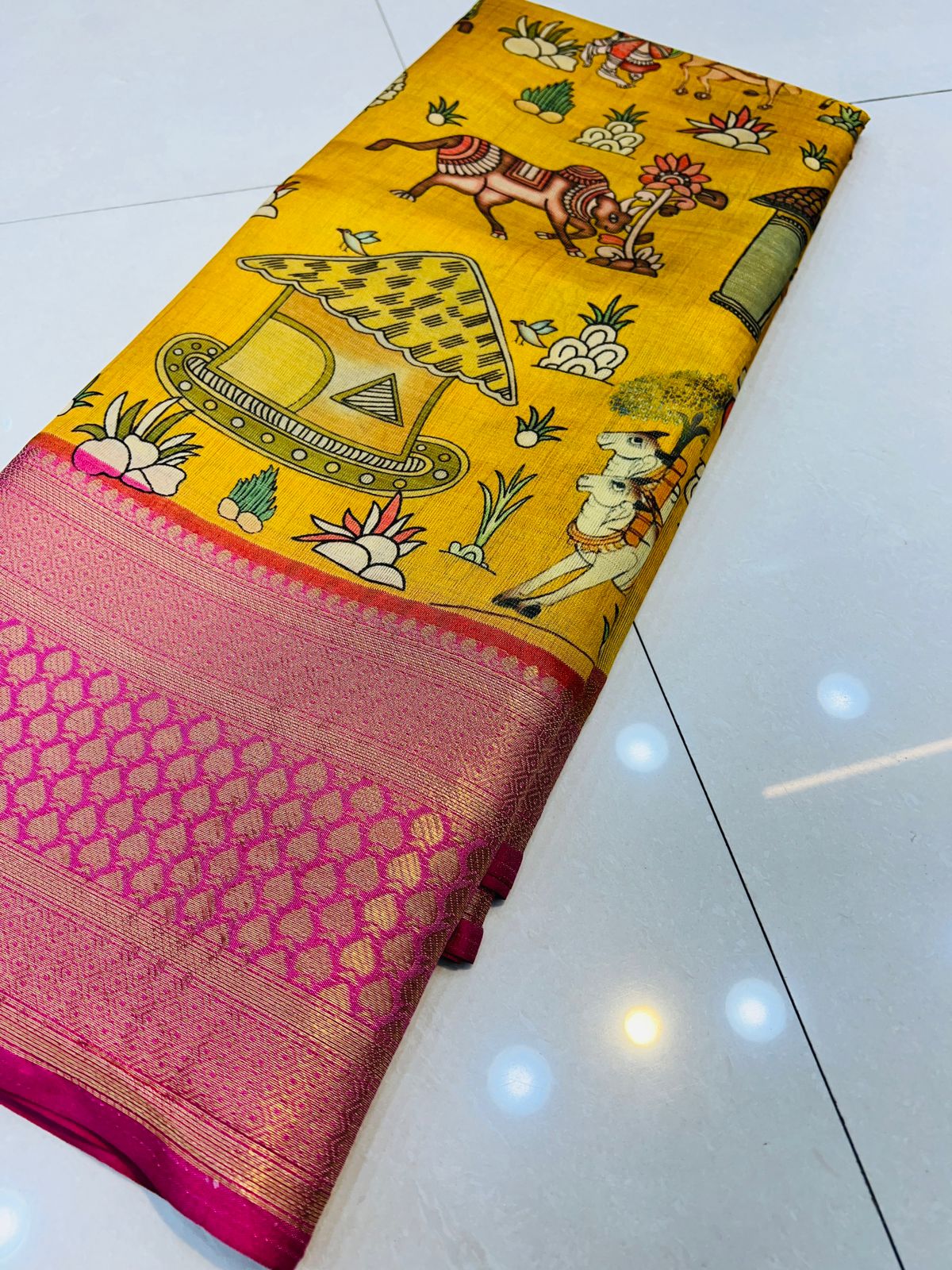 kalamkari tissue silk vol 2 Printed Non Catalog Sarees